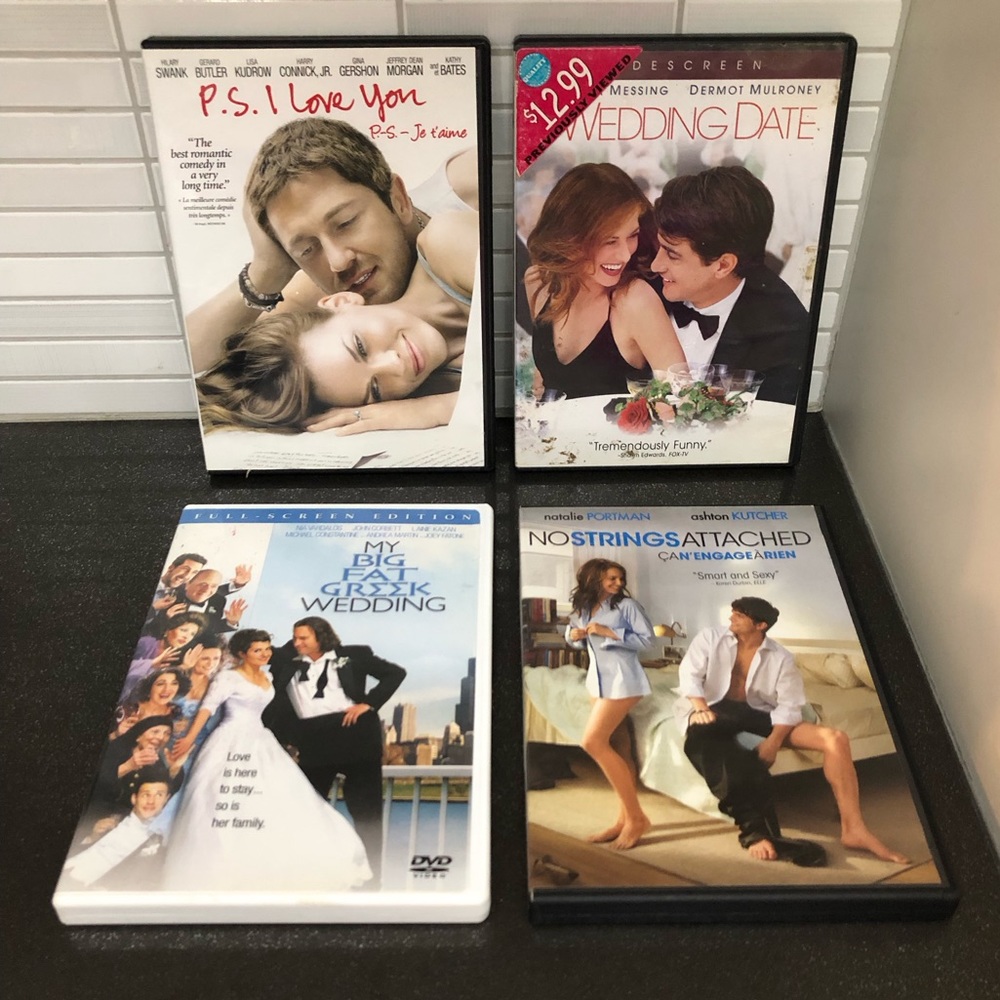 4 romantic movies DVD lot